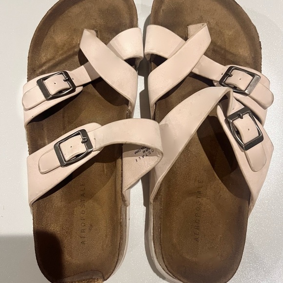 Aeropostale Shoes - Aeropostale Light Pink Buckle Sandals